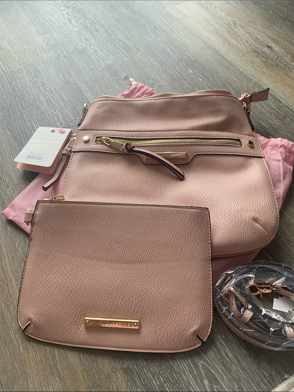 NWT Poppy &Peonies Blush Pink Crossbody Everyday bag